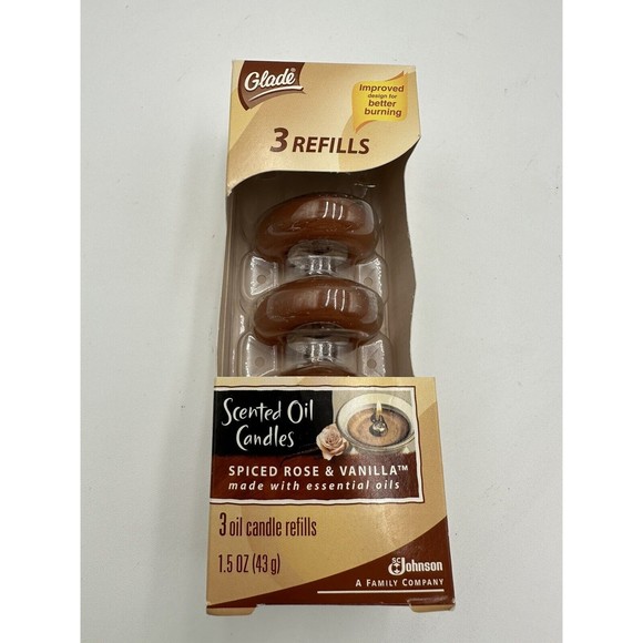 Glade Accents Glade Scented Oil Candle Refills Spiced Rose And